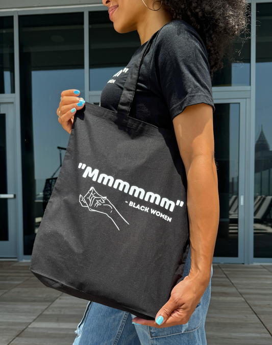 "Mmmmmm" Black Tote Bag