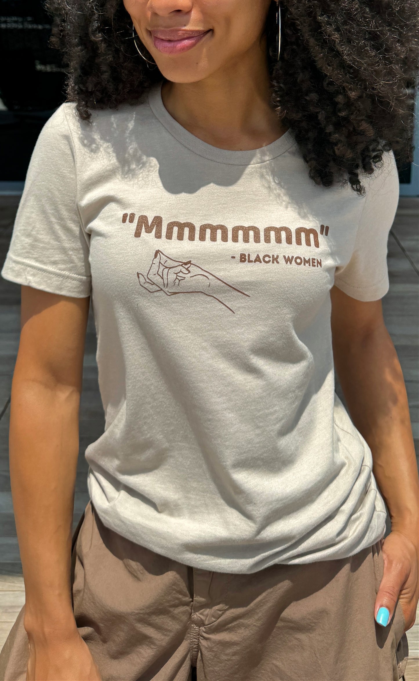 "Mmmmmm" Tan Soft Tee (Unisex)